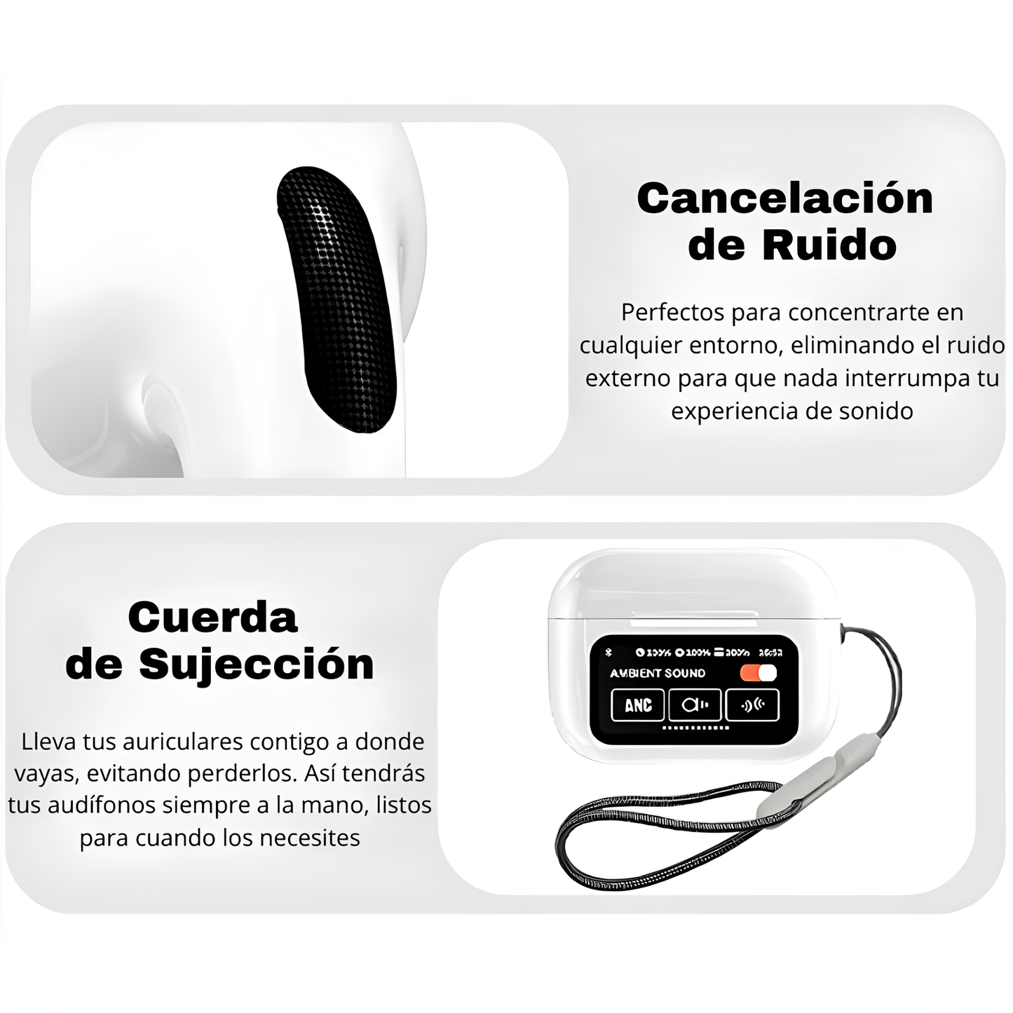 Auriculares con Pantalla Táctil