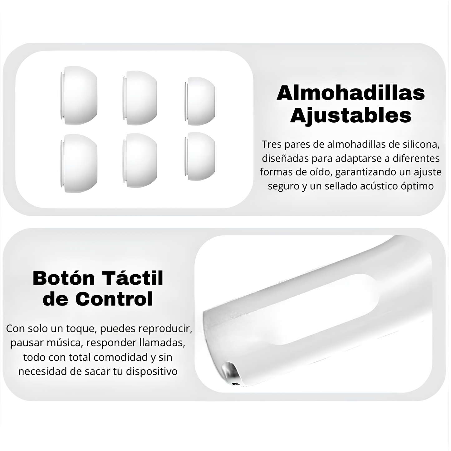 Auriculares con Pantalla Táctil