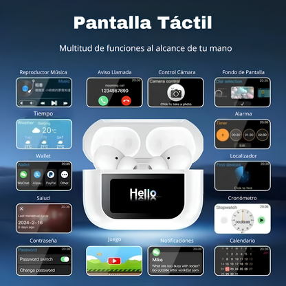 Auriculares con Pantalla Táctil